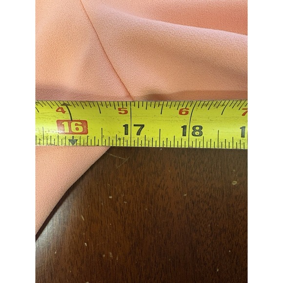 J. Crew Peach Faux Wrap Blouse w/Tie Size 12P Spring Office Careerwear Business - Picture 8 of 10